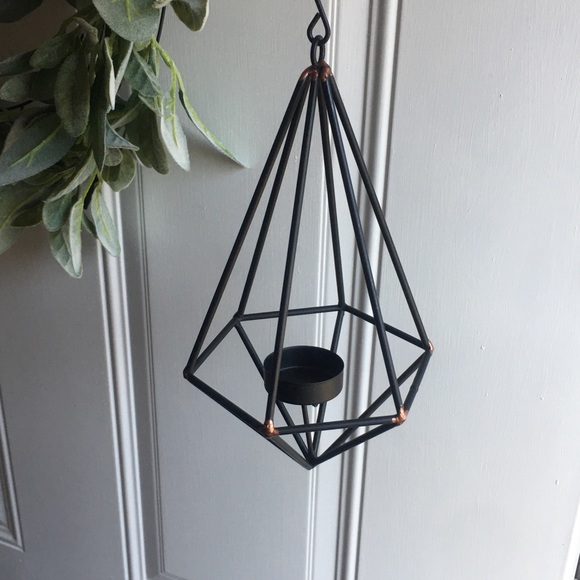 Prism Geo Votive Candle Pendant Holder Indoor out - Picture 2 of 10